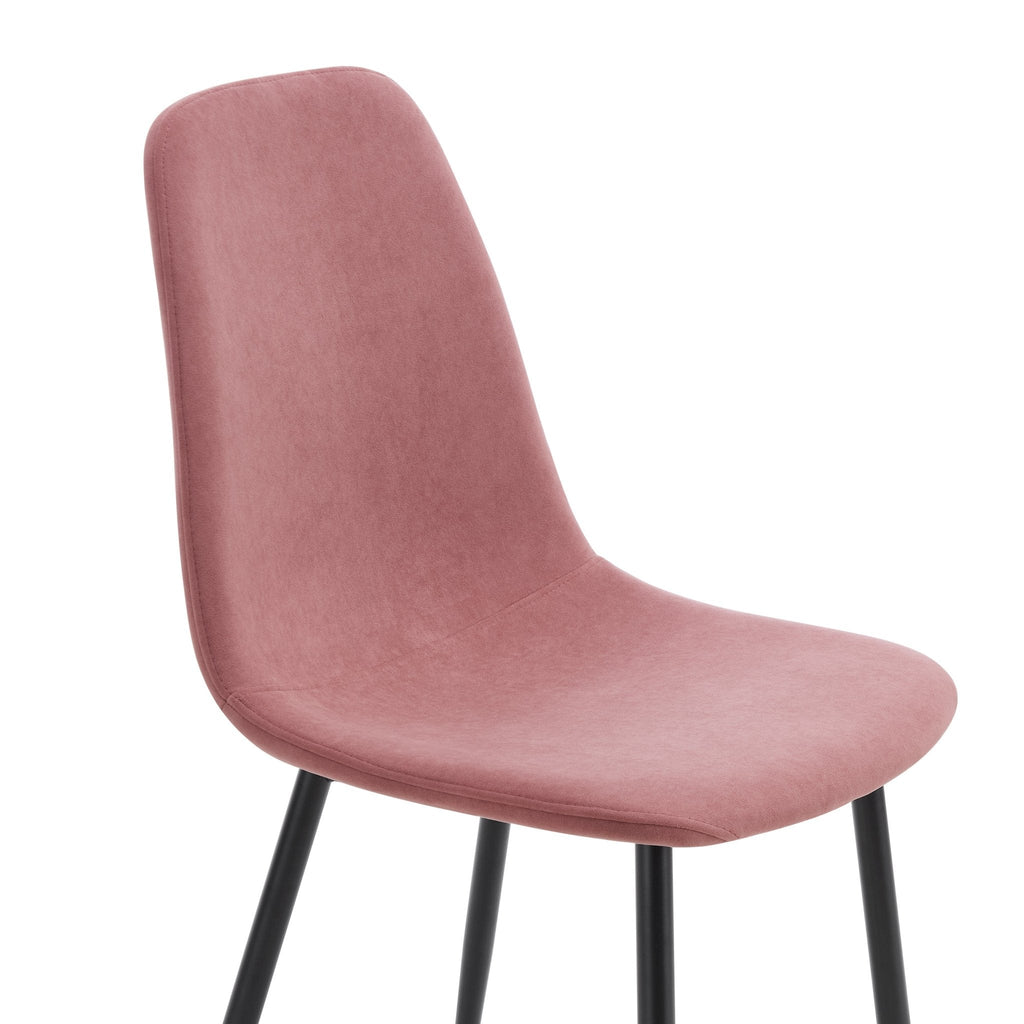 Dusklia - Sophia Set of 2 Dining Chairs - Velvet - Pink