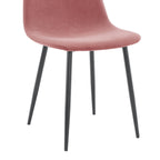Dusklia - Sophia Set of 2 Dining Chairs - Velvet - Pink