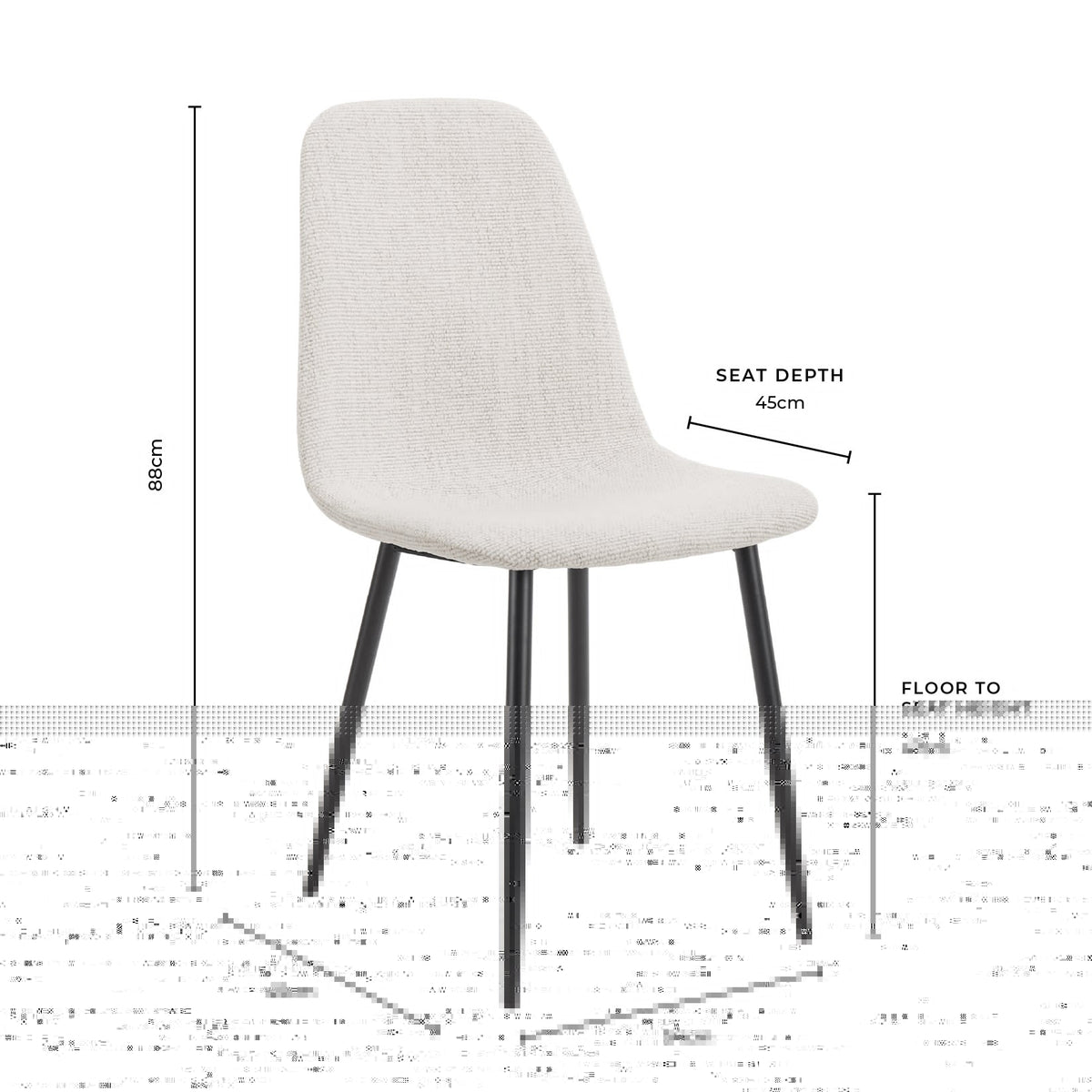 Dusklia - Sophia Set of 2 Dining Chairs - Velvet - Teal Blue