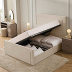 Dusklia - Sorrento Ottoman Storage Bed - Ecru/White