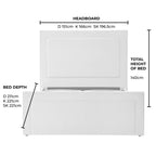 Dusklia - Sorrento Ottoman Storage Bed - Ecru/White
