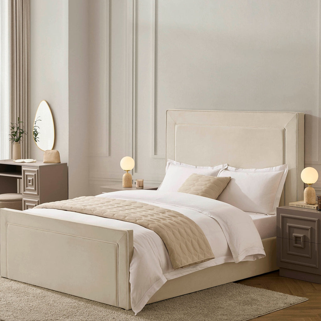 Dusklia - Sorrento Ottoman Storage Bed - Ecru/White