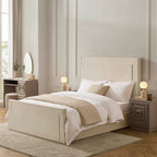 Dusklia - Sorrento Ottoman Storage Bed - Ecru/White