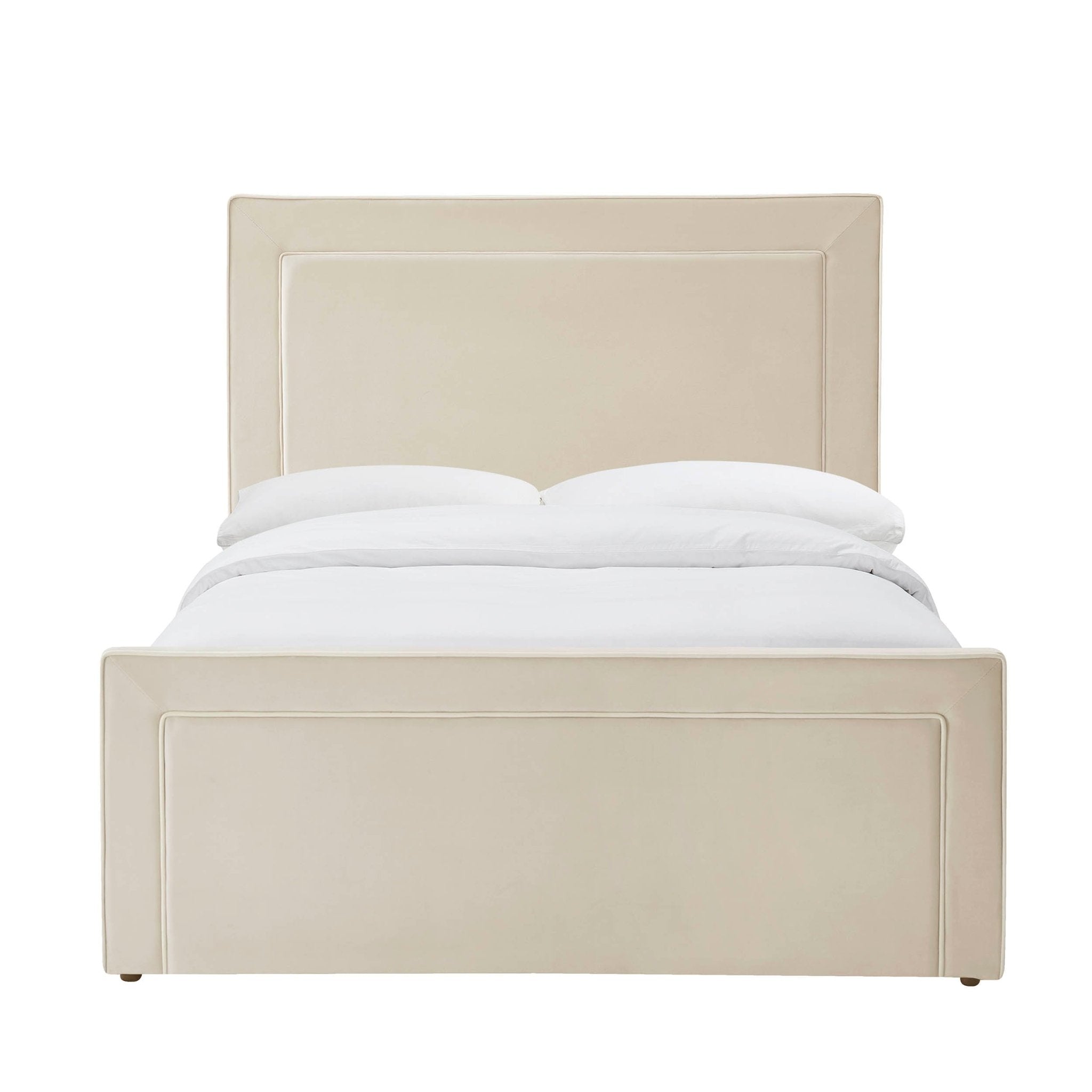 Dusklia - Sorrento Ottoman Storage Bed - Ecru/White