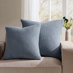 Dusklia - St Ives Knit Sofa Cushion Cover - Dusty Blue