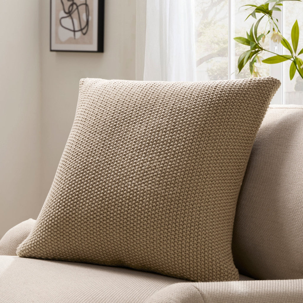 Dusklia - St Ives Knit Sofa Cushion Cover - Taupe