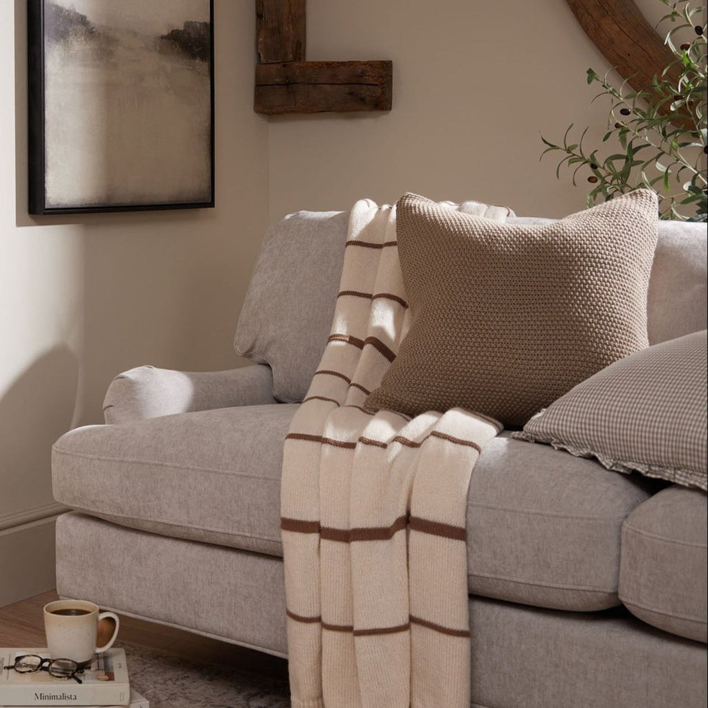 Dusklia - St Ives Knit Sofa Cushion Cover - Taupe