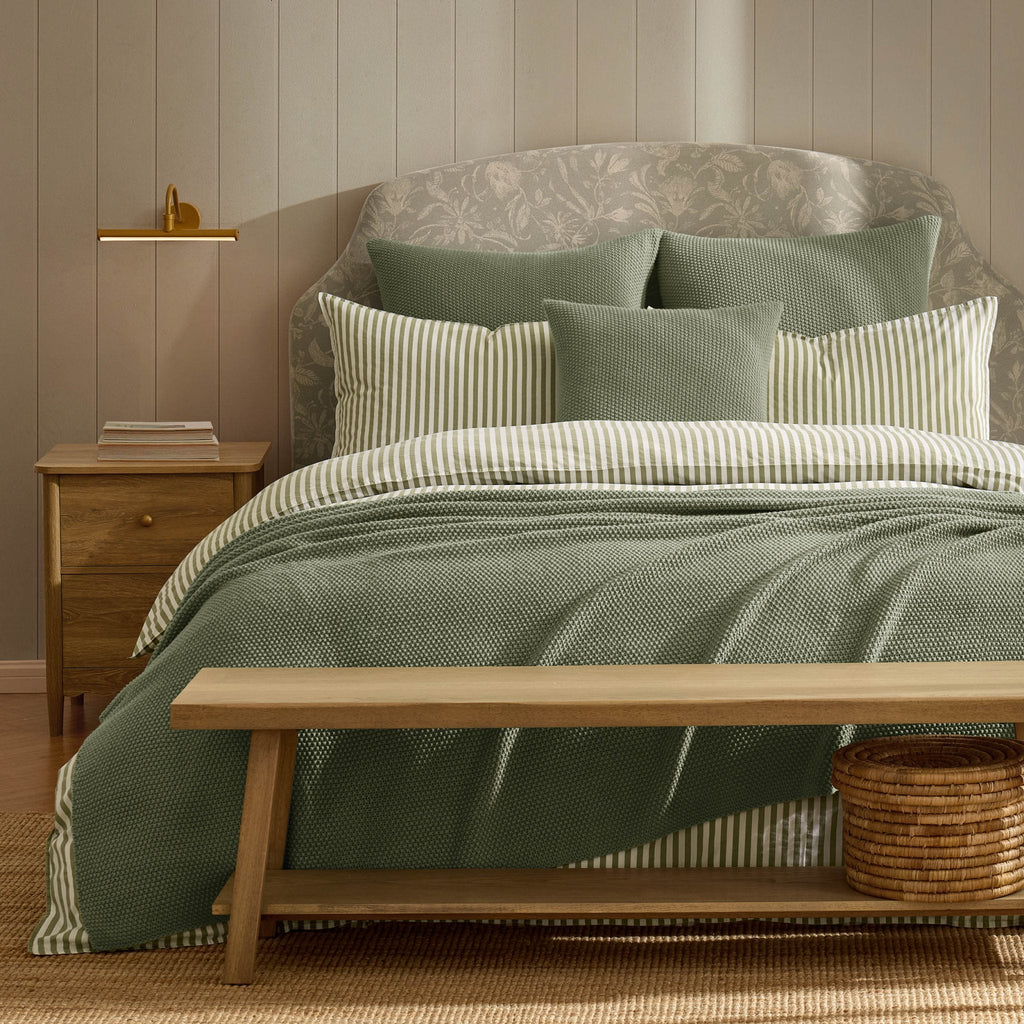 Dusklia - St Ives Knit Cushion Cover - Green