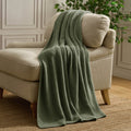 Dusklia - St Ives Knit Sofa Throw - Green