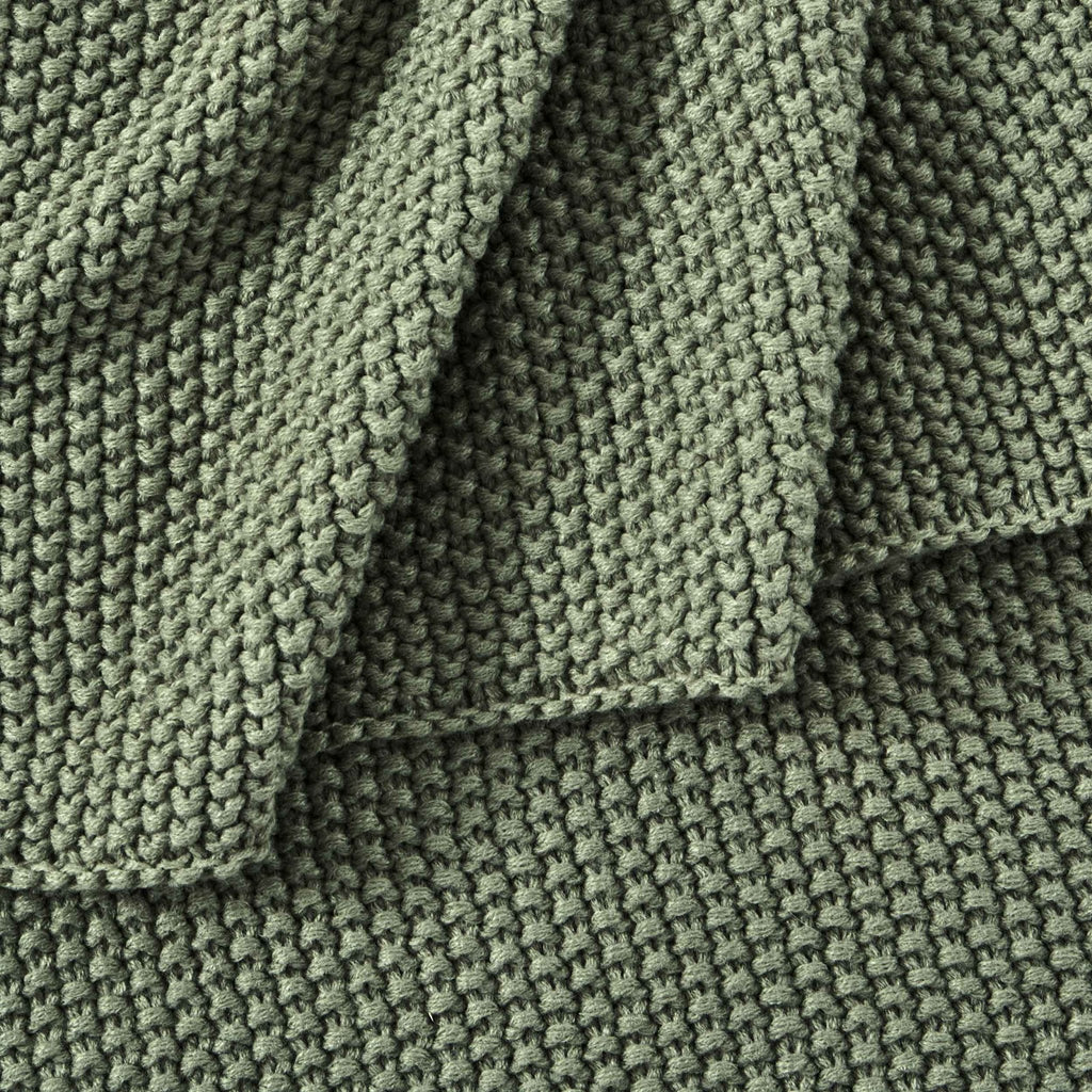 Dusklia - St Ives Knit Sofa Throw - Green