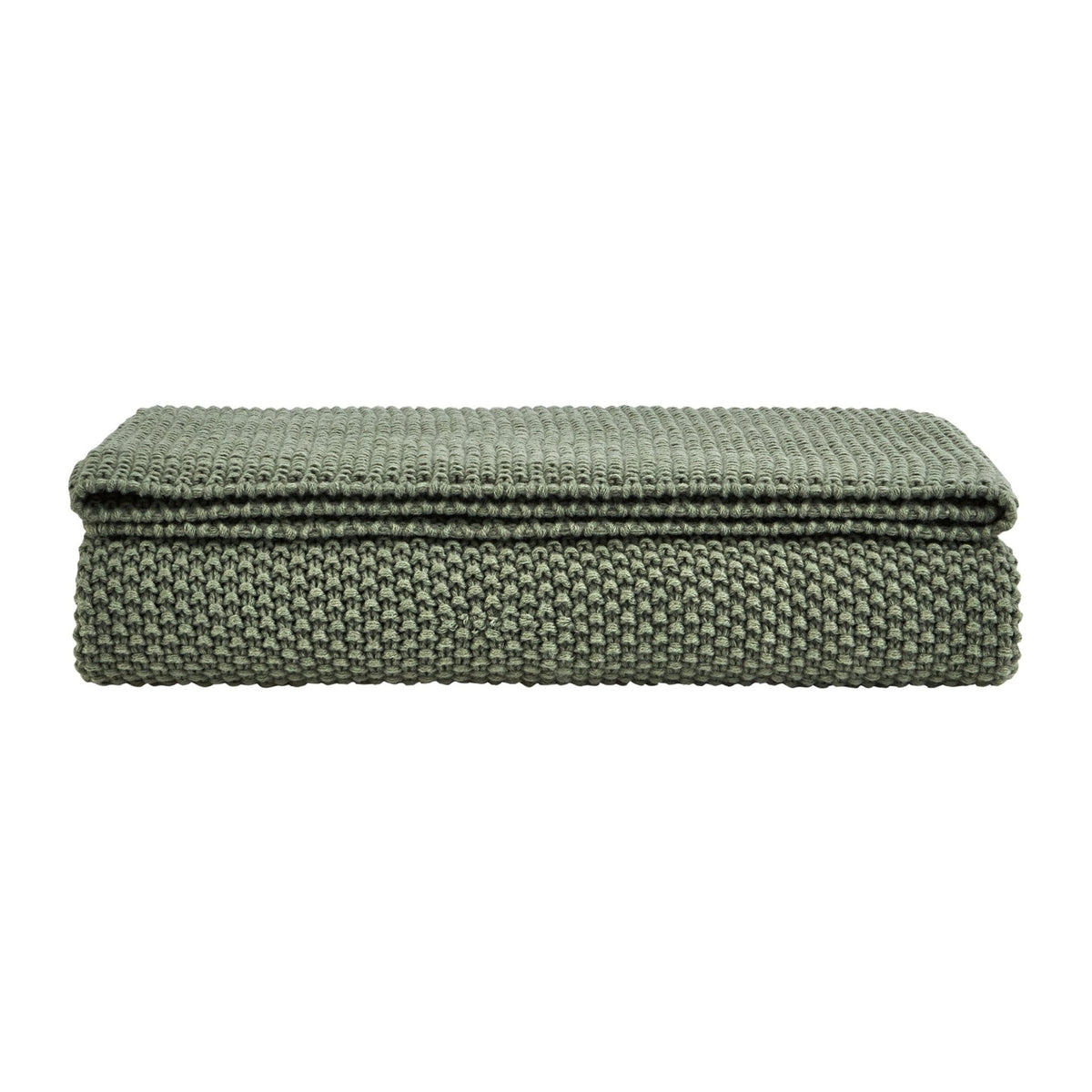 Dusklia - St Ives Knit Sofa Throw - Green