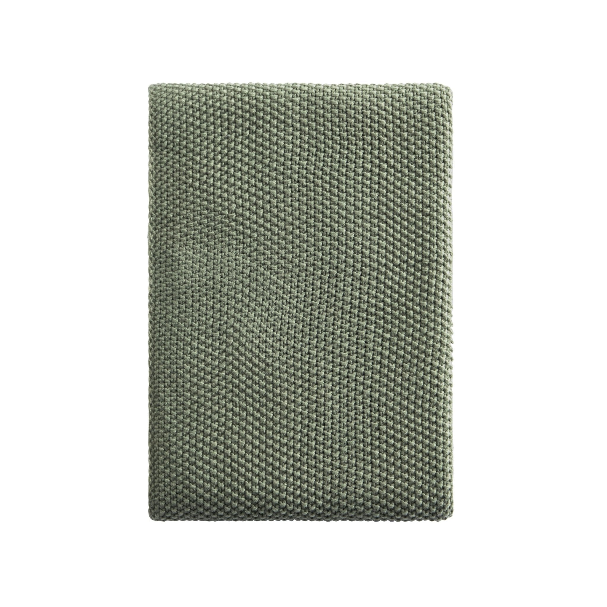 Dusklia - St Ives Knit Throw - Green