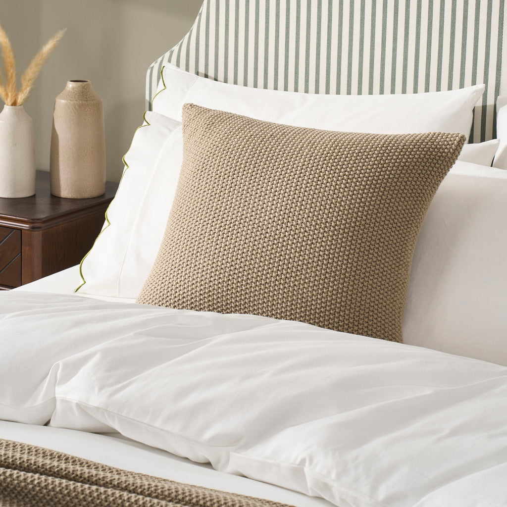 Dusklia - St Ives Knit Cushion Cover - Taupe
