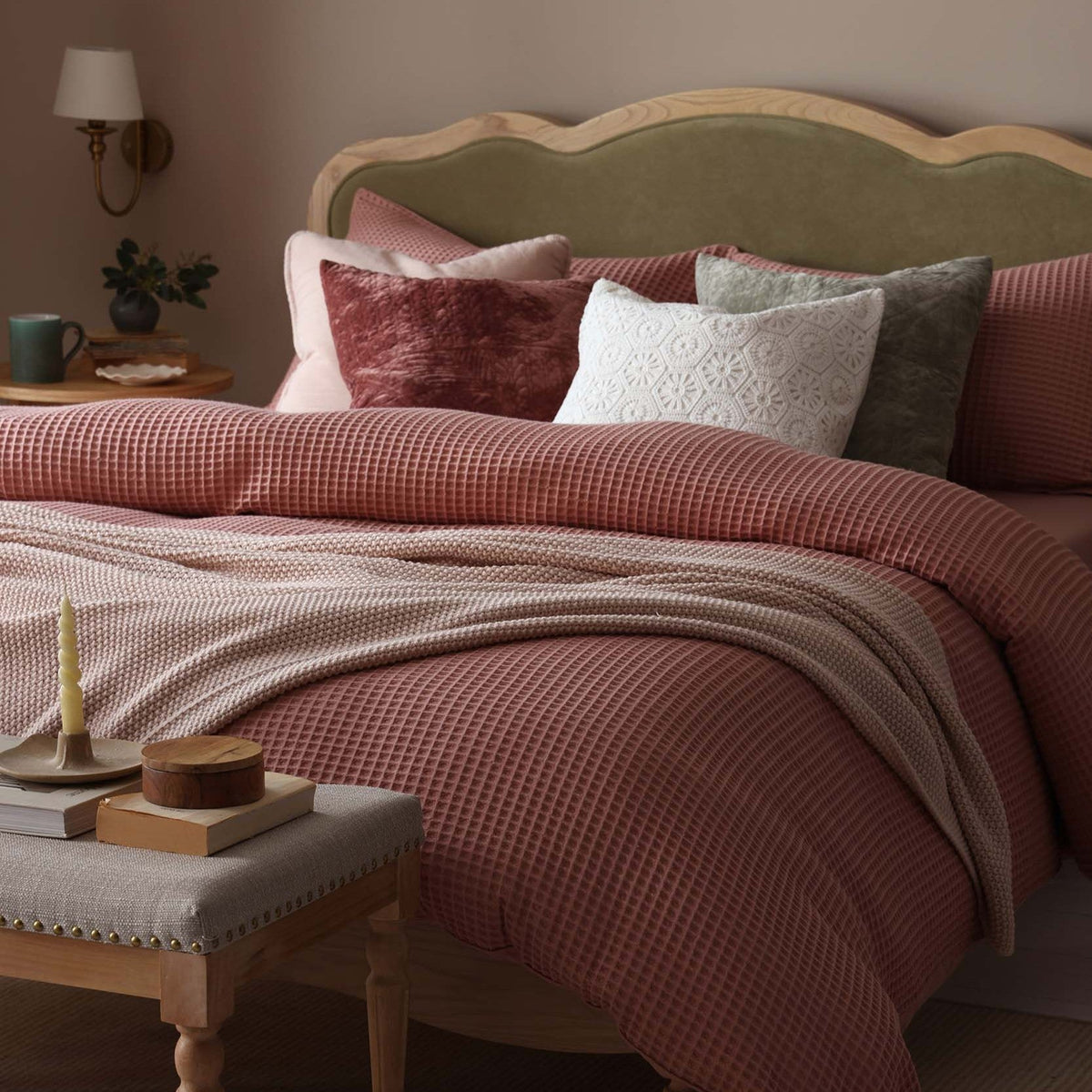 Dusklia - St Ives Knit Throw - Ballet Slipper