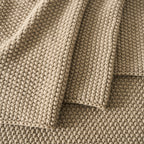Dusklia - St Ives Knit Sofa Throw - Taupe