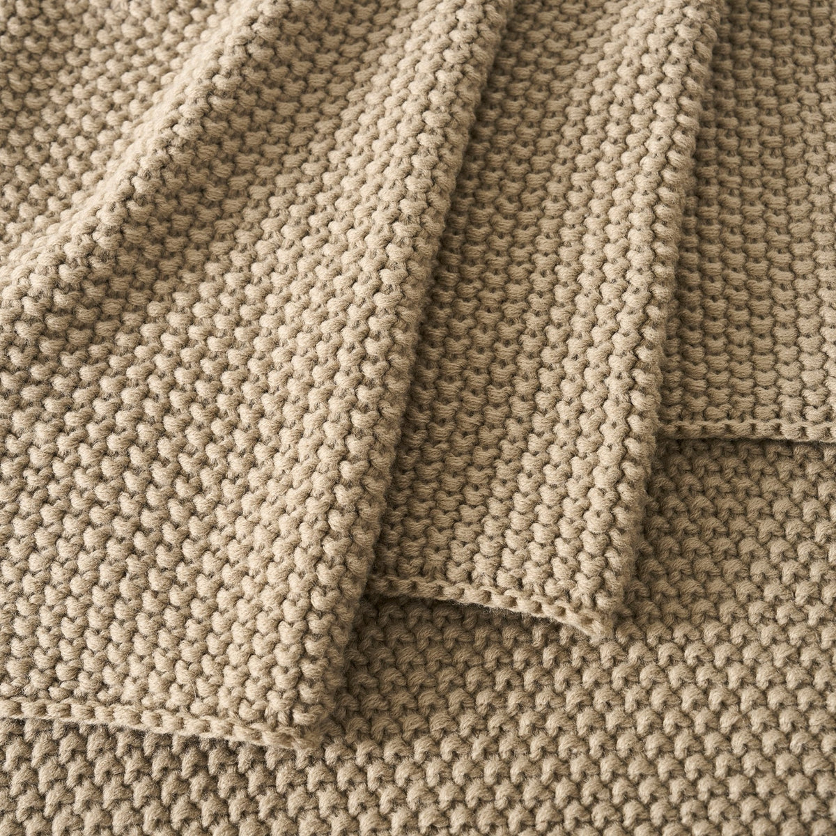 Dusklia - St Ives Knit Throw - Taupe