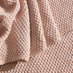Dusklia - St Ives Knit Sofa Throw - Ballet Slipper