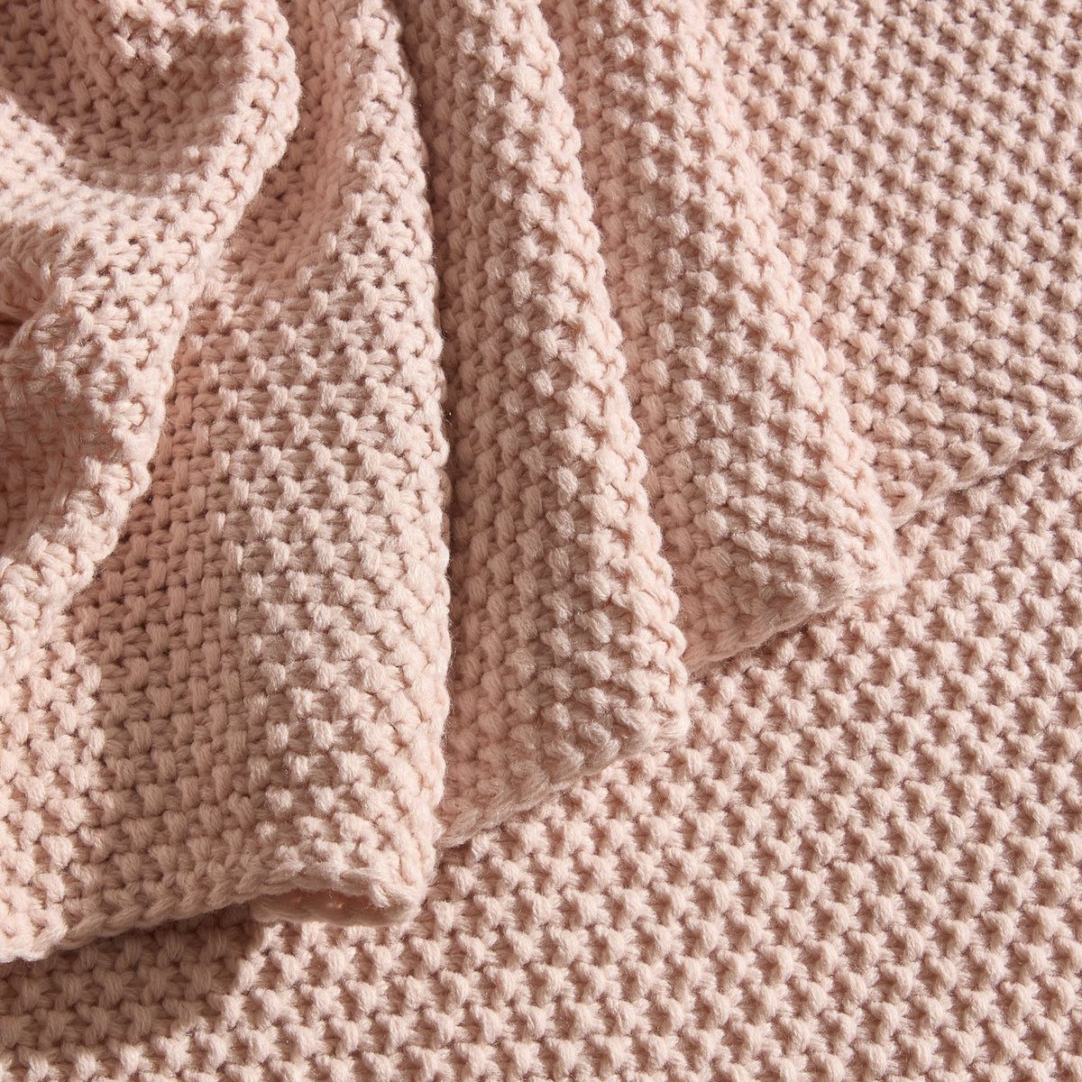 Dusklia - St Ives Knit Sofa Throw - Ballet Slipper