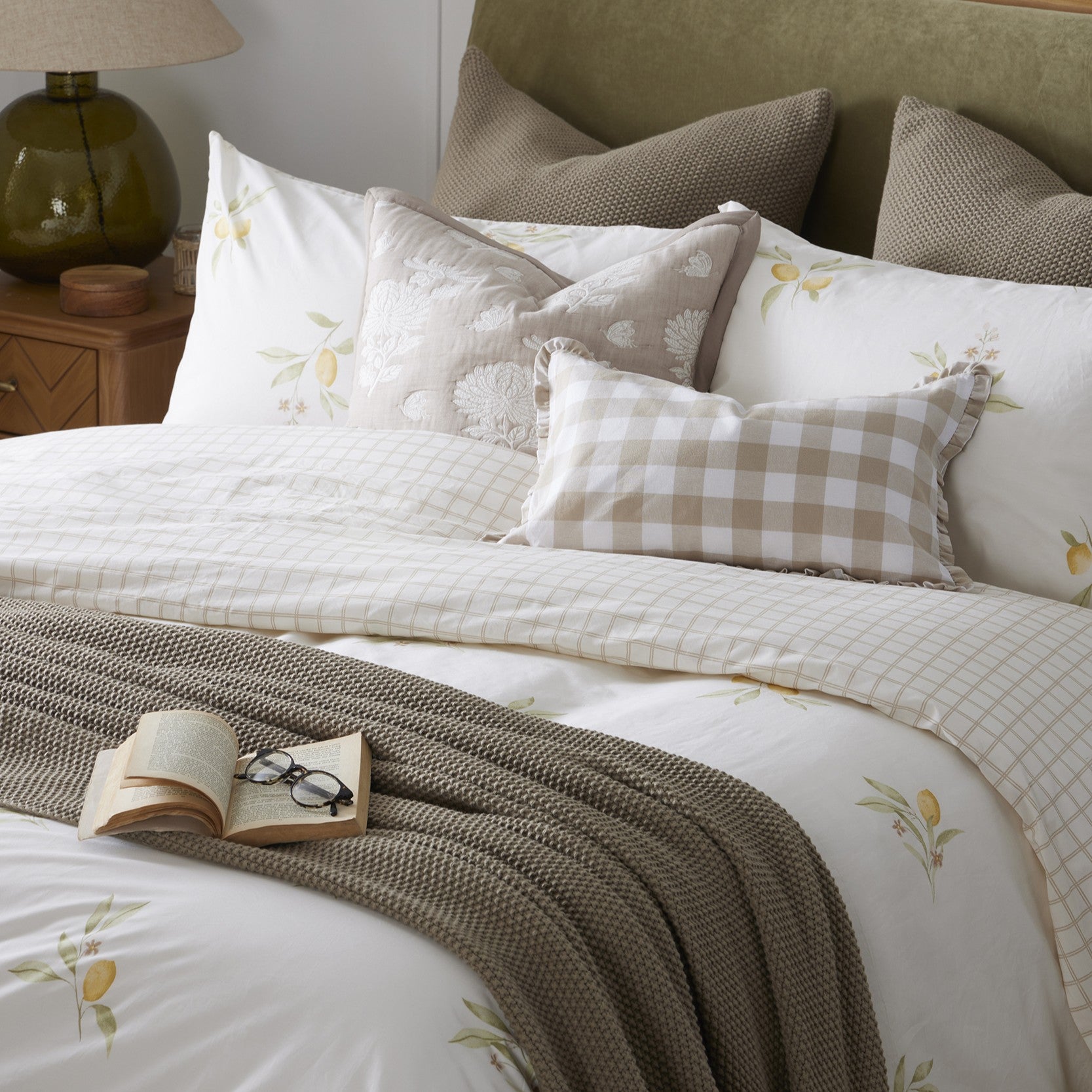 Dusklia - St Ives Knit Throw - Taupe