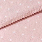 Dusklia - Star 100% Cotton Duvet Cover & Pillowcase set - Light Pink