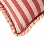Dusklia - Stripe Frill Edge Sofa Cushion Cover - Pink