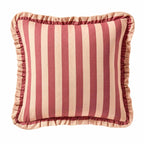 Dusklia - Stripe Frill Edge Cushion Cover - Pink
