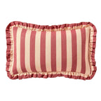 Dusklia - Stripe Frill Edge Sofa Cushion Cover - Pink