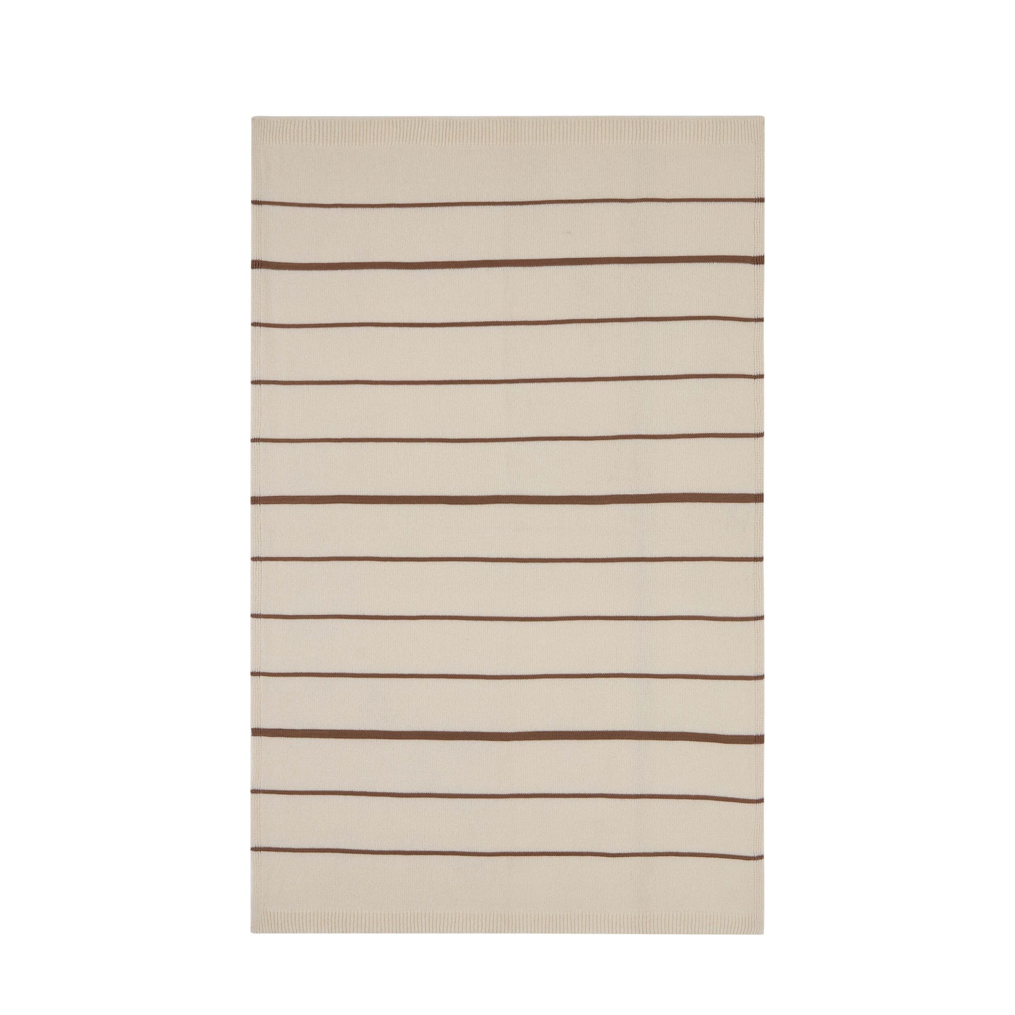 Dusklia - Stripe Knit Sofa Throw - Taupe