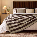 Dusklia - Stripe Throw - Brown/Cream
