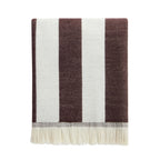 Dusklia - Stripe Throw - Brown/Cream