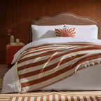 Dusklia - Stripe Throw - Burnt Orange