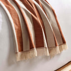 Dusklia - Stripe Throw - Burnt Orange