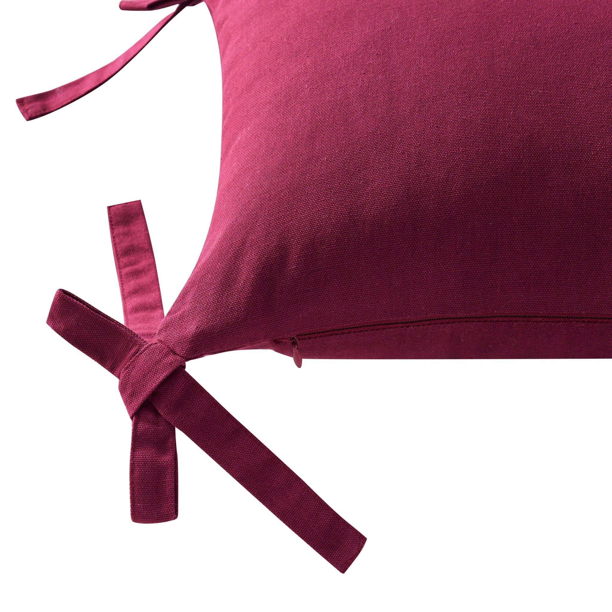 Sunny Bow Housse de coussin de canapé 100 % coton - Framboise intense