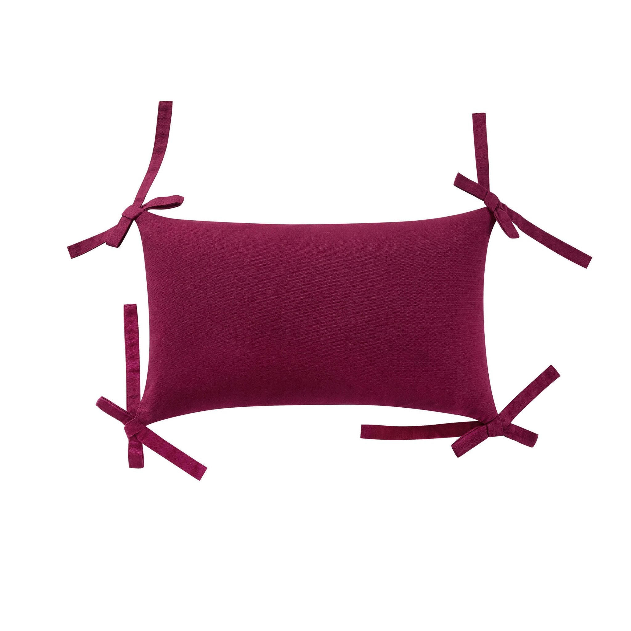 Sunny Bow Housse de coussin de canapé 100 % coton - Framboise intense