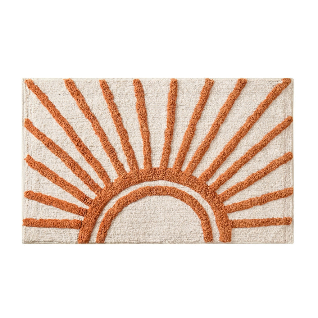 Dusklia - Sunrise Tufted Bath Mat  - Burnt Orange