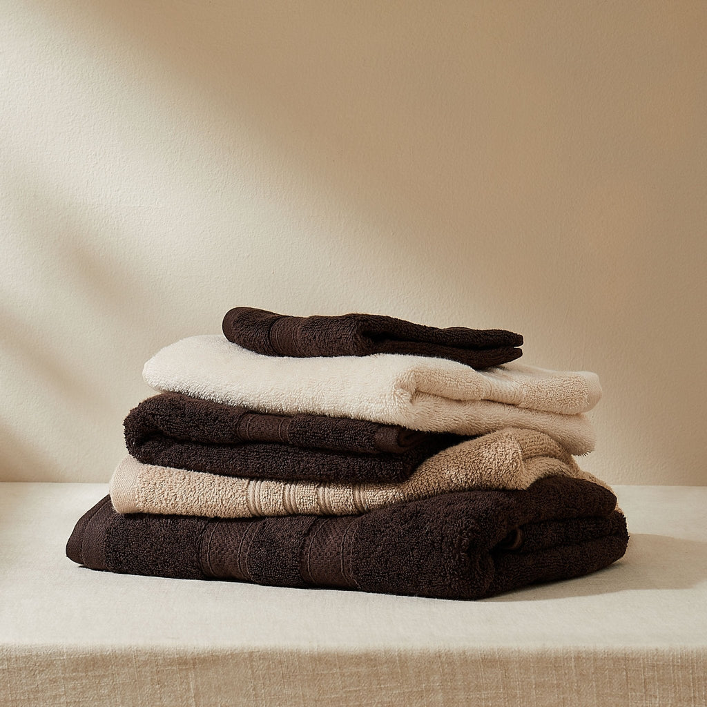 Dusklia - Super Soft Bamboo Cotton Blend Towel Collection - Chocolate