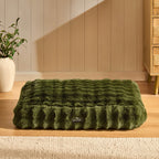 Dusklia - Super Soft Bobble Faux Fur Pillow Dog Bed - Forest Green