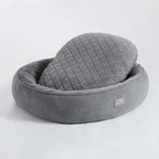 Dusklia - Super Soft Faux Fur Dog Bed - Charcoal