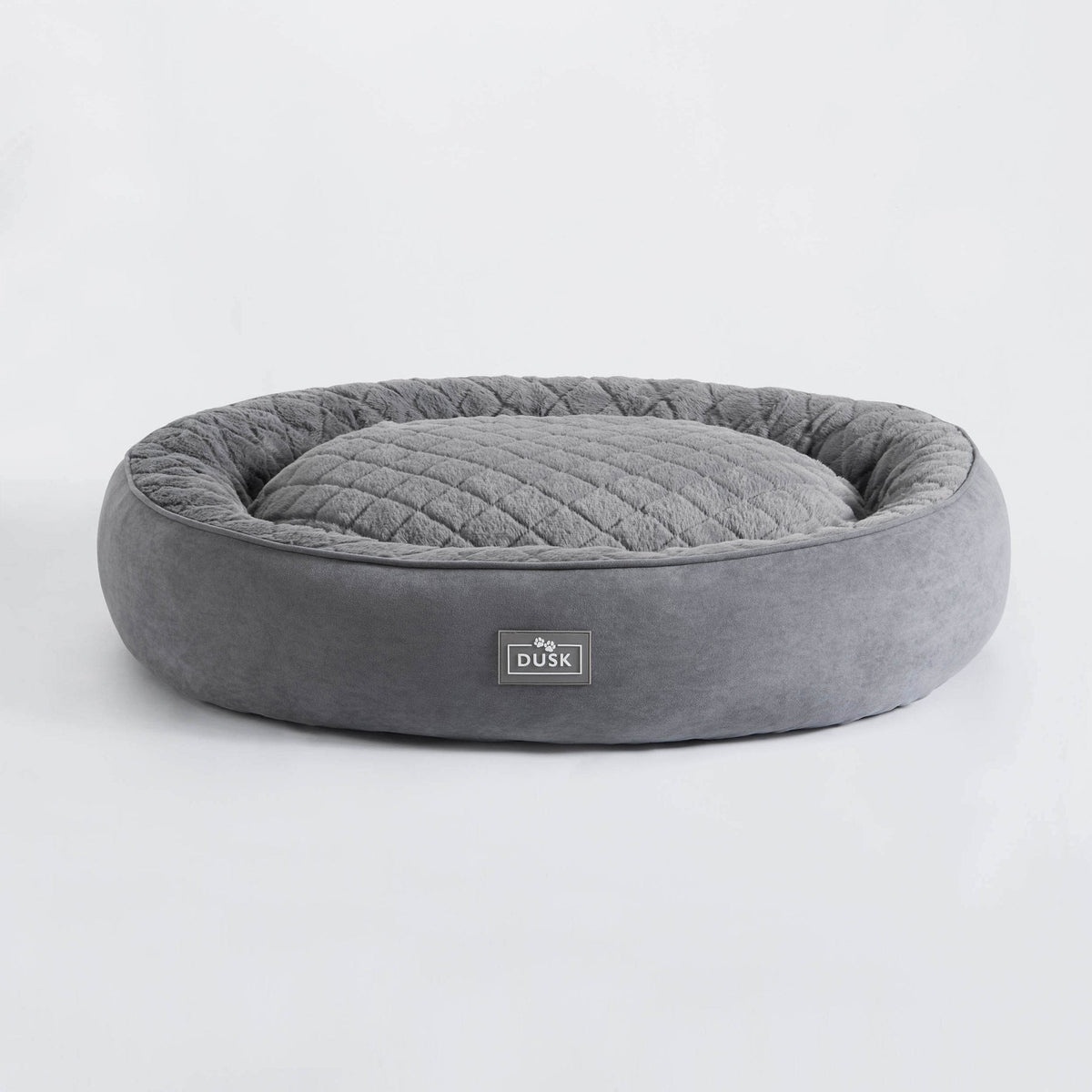 Dusklia - Super Soft Faux Fur Dog Bed - Charcoal
