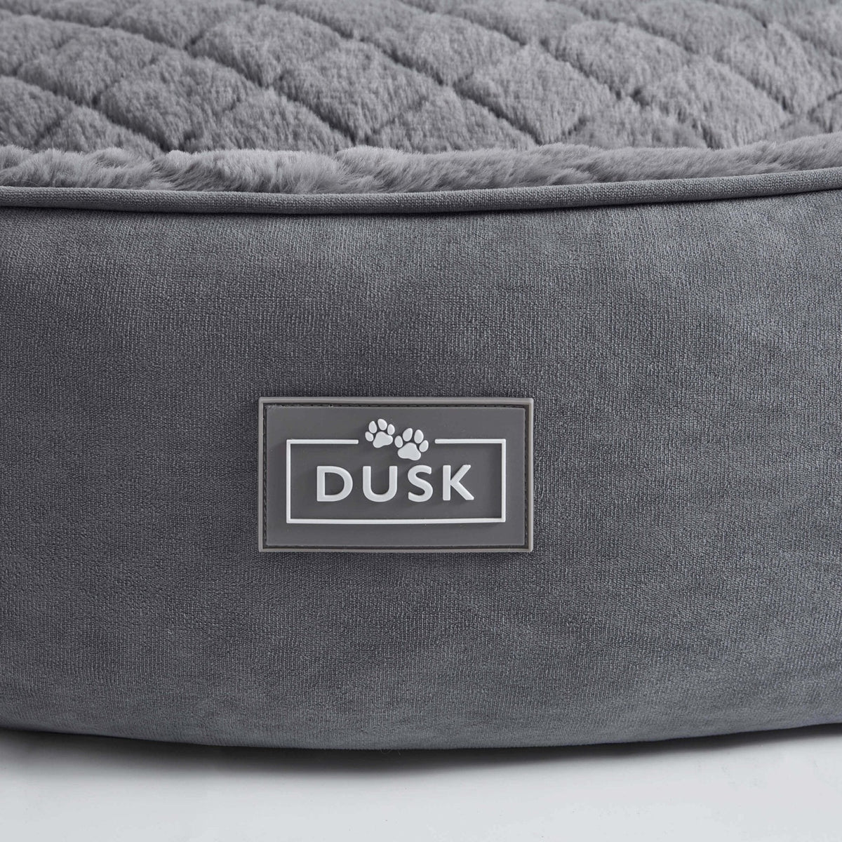 Dusklia - Super Soft Faux Fur Dog Bed - Charcoal