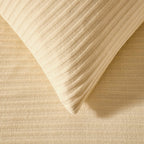 Dusklia - Super Soft Jacquard Chenille Duvet Cover & Pillowcase Set - Cream