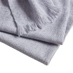 Dusklia - Super Soft Marled Tassel Sofa Throw - Light Blue