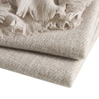 Dusklia - Super Soft Marled Tassel Sofa Throw - Natural