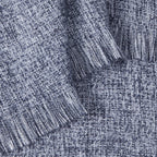 Dusklia - Super Soft Marled Tassel Sofa Throw - Navy