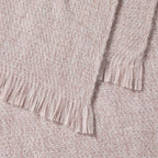Dusklia - Super Soft Marled Tassel Throw - Blush Pink