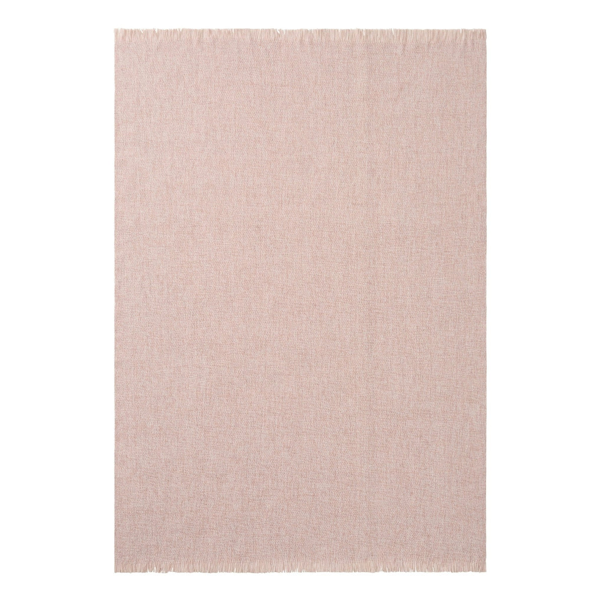 Dusklia - Super Soft Marled Tassel Throw - Blush Pink