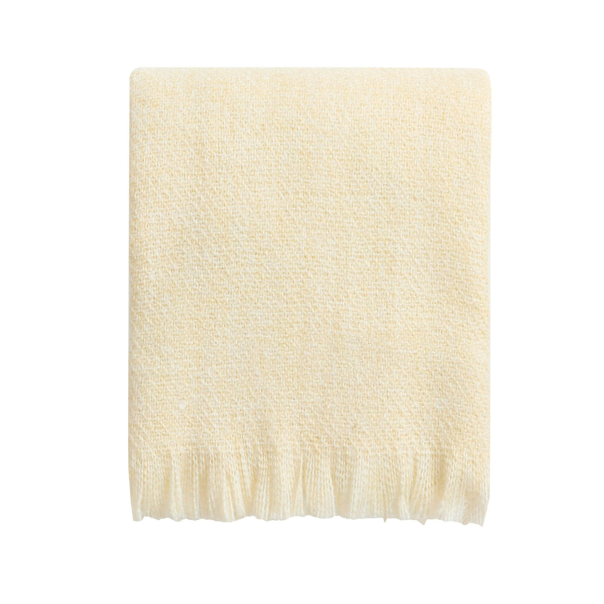 Dusklia - Super Soft Marled Tassel Throw - Butter Yellow