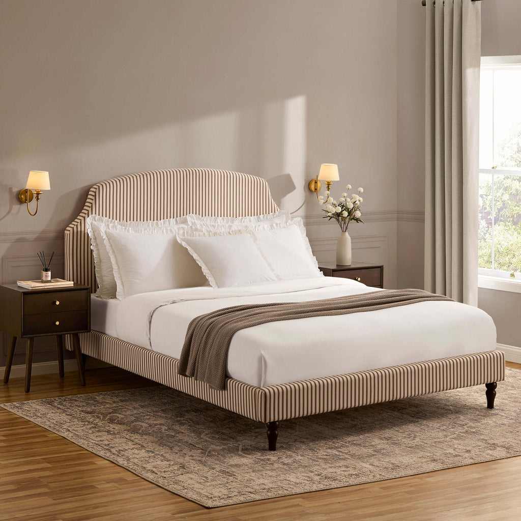 Dusklia - Surrey Bed Frame - Chocolate Stripe