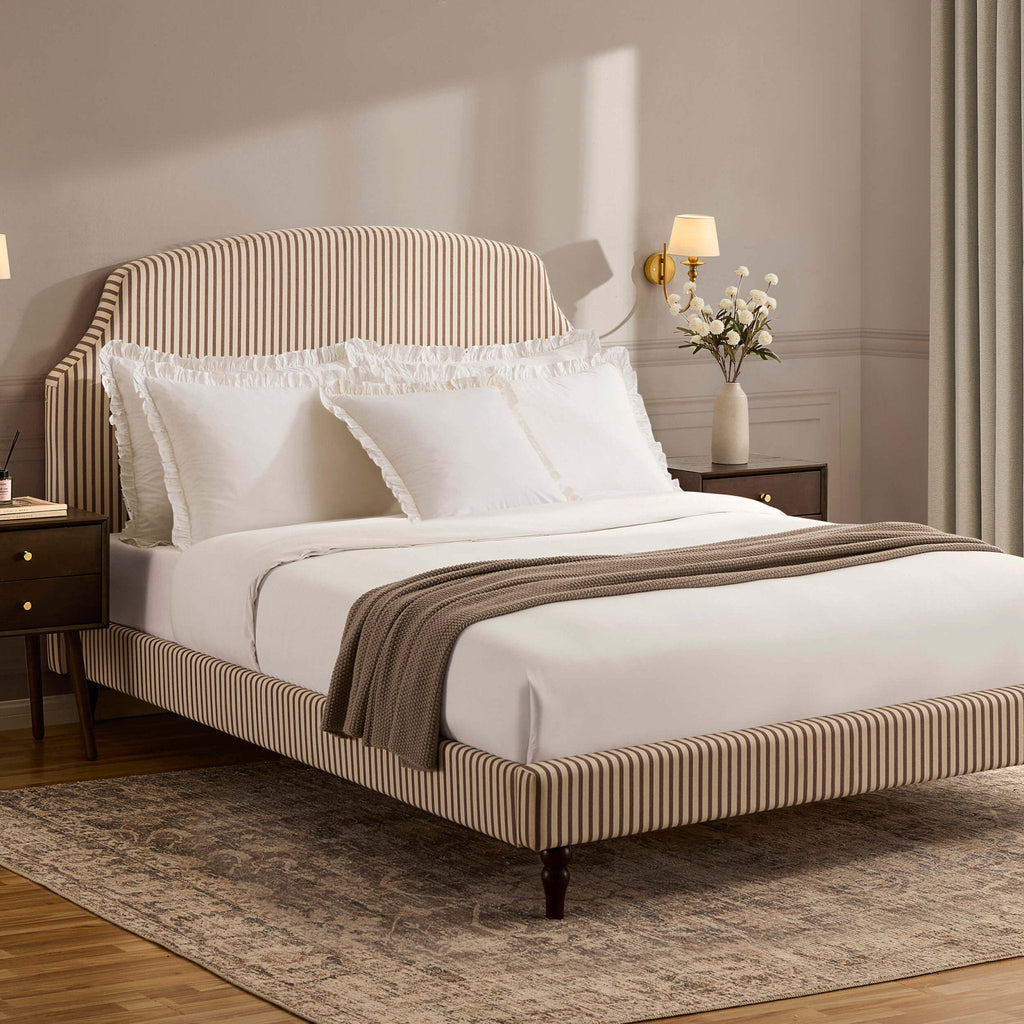 Dusklia - Surrey Bed Frame - Chocolate Stripe