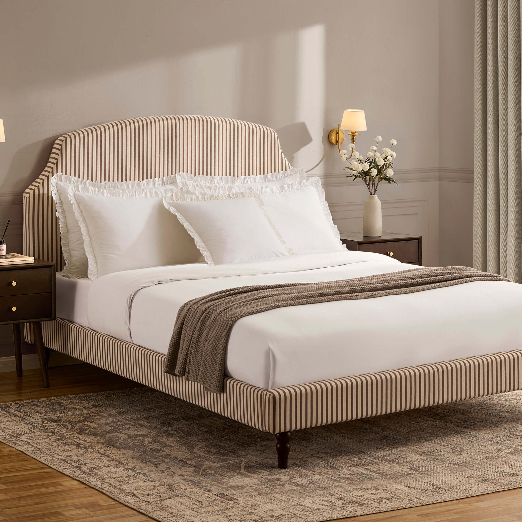 Dusklia - Surrey Bed Frame - Chocolate Stripe